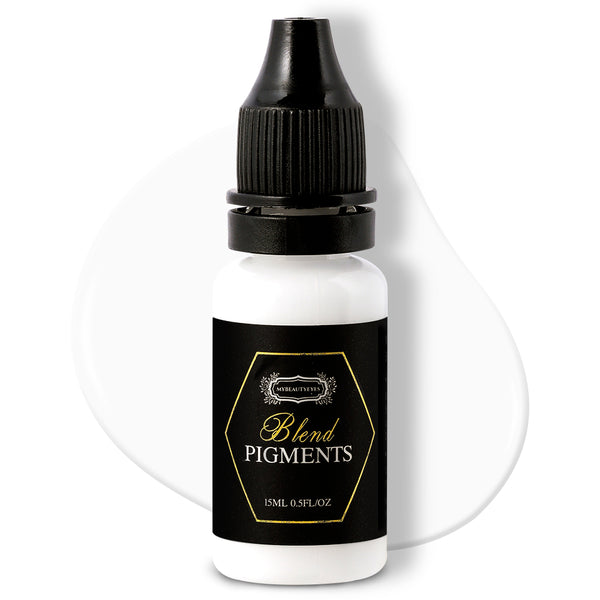 Mybeautyeyes Blend Pigments MicroBlading Ink Pigments #15 White / Semipermanent Tattoo Ink for Eyebrow, Lips and Eyeline 0.5FL oz (15ml)