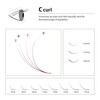 Eyelash Extension Lash / Flat Lash C Curl / T 0.10~0.20mm / L 8~15mm & MIX